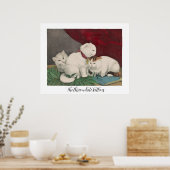 Poster Les trois chatons blancs - paix - O.S. sc., Currie (Cuisine)