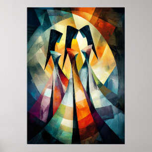 Poster Les Trois Grâces - Chef-d'œuvre cubiste inspiré