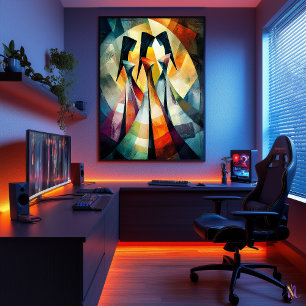 Poster Les Trois Grâces - Chef-d'œuvre cubiste inspiré