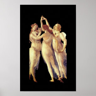 Poster Les Trois Grâces - détail, Le Printemps de Boticel
