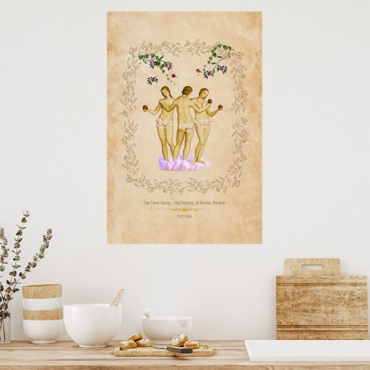 Poster Les Trois Grâces - Raphael réinventé (Cuisine)