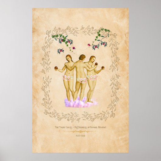 Poster Les Trois Grâces - Raphael réinventé (Devant)