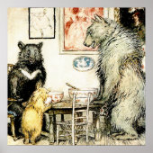 Poster "Les trois ours" par Arthur Rackham (Devant)