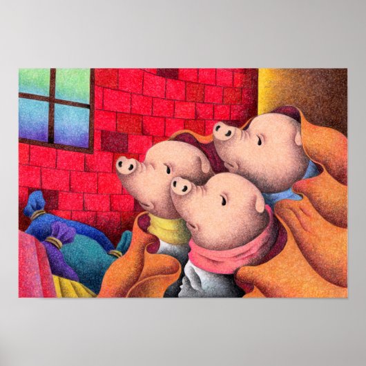 Poster Les Trois Petits Cochons. (Devant)