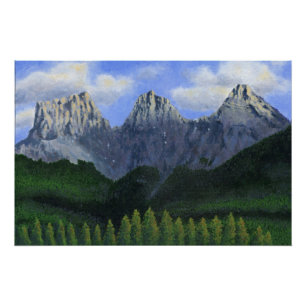 Poster Les trois soeurs en Canmore, Alberta, Canada