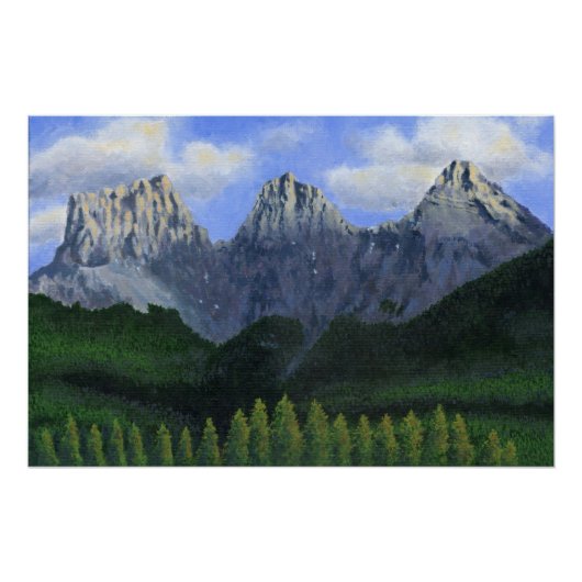 Poster Les trois soeurs en Canmore, Alberta, Canada (Devant)