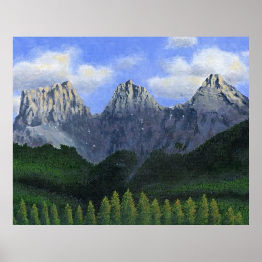 Poster Les trois soeurs en Canmore, Alberta, Canada (Devant)