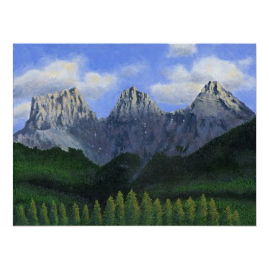 Poster Les trois soeurs en Canmore, Alberta, Canada (Devant)