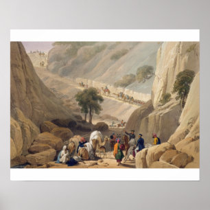 Poster Les troupes émergeant de la partie étroite du De