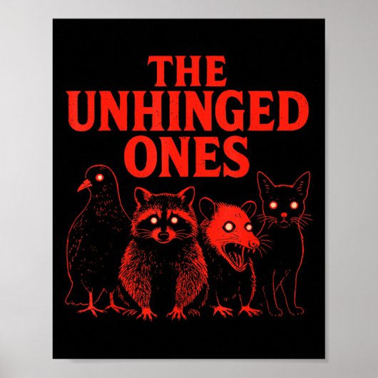 Poster Les Unhinges Raccoon Chat Possum Pigeon Déplaisant (Devant)