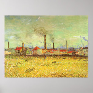 Poster Les usines à Asnieres par Vincent van Gogh