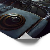 Poster Les vaisseaux spatiaux et un astronaute dans l'esp (Coin)