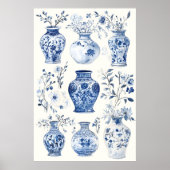 Poster Les vases de faïence de Delft, caractérisés par le (Devant)