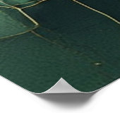 Poster Les veines fissurées de la nature : une feuille ve (Coin)