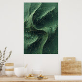 Poster Les veines fissurées de la nature : une feuille ve (Cuisine)