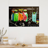 Poster Les Vendeuses de Tissus Haitienne (Cuisine)
