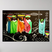 Poster Les Vendeuses de Tissus Haitienne (Devant)
