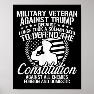 Poster Les vétérans militaires contre l'élection de Trump