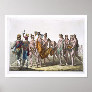 Poster Les veuves amérindiennes s'adressent à leur chef d