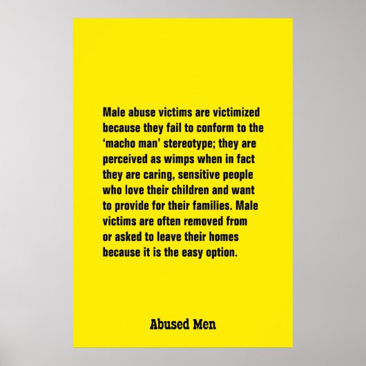 Poster Les Victimes De Maltraitance Sont Victimes Parce Q (Devant)