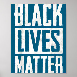 Poster Les vies noires hommes femmes blm droits de l'homm