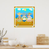 Poster Les vieux poussins hippy ne meurent pas.. (Cuisine)