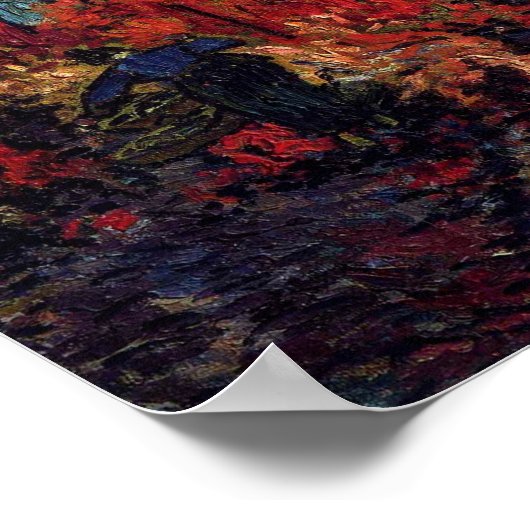 Poster Les vignobles rouges (Coin)