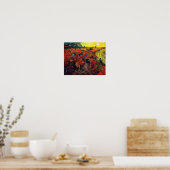 Poster Les vignobles rouges (Cuisine)