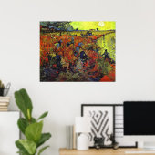 Poster Les vignobles rouges (Bureau à domicile)