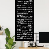 Poster Les villes du monde (Bureau à domicile)