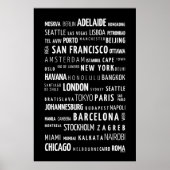Poster Les villes du monde (Devant)