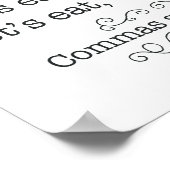 Poster Les virgules sauvent des vies (Coin)