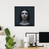 Poster Les visages dans la mode (Bureau à domicile)