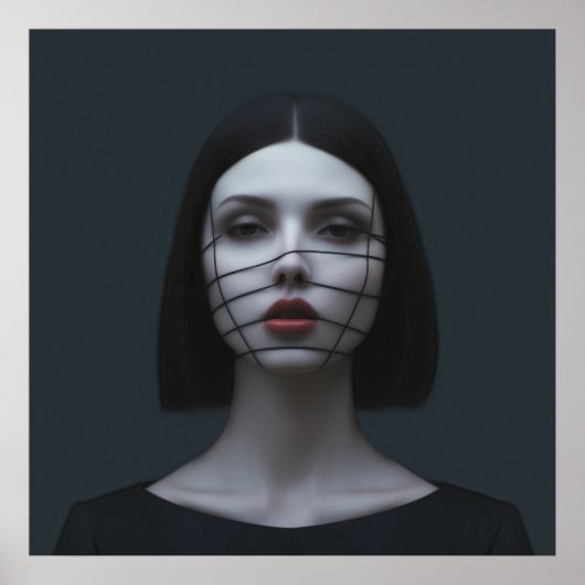 Poster Les visages dans la mode (Devant)