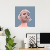 Poster Les visages dans la mode (Bureau à domicile)