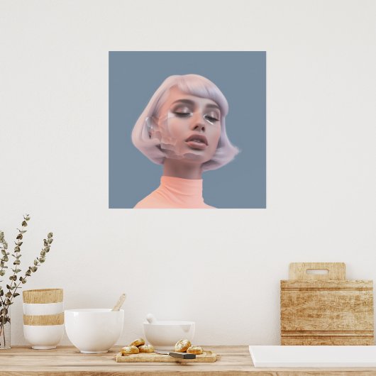 Poster Les visages dans la mode (Cuisine)