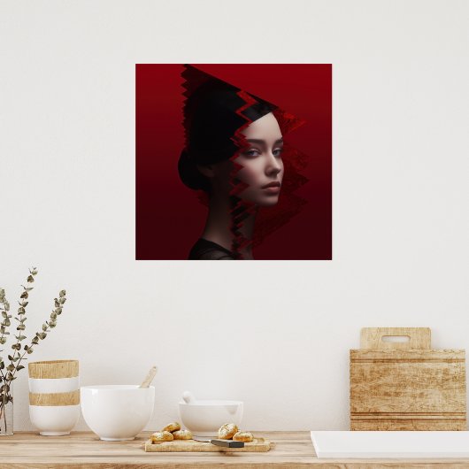 Poster Les visages dans la mode (Cuisine)