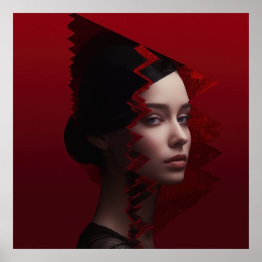 Poster Les visages dans la mode (Devant)