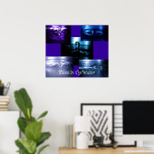 Poster Les visages dans l'eau (Bureau à domicile)