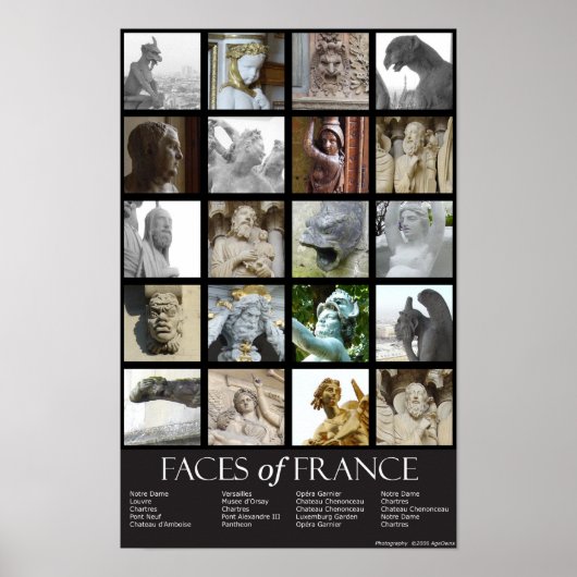 Poster Les visages de France (Devant)