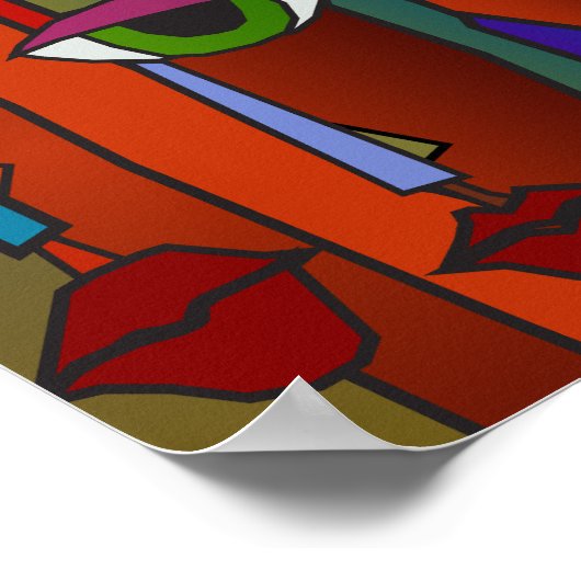 Poster Les visages déformés (Coin)