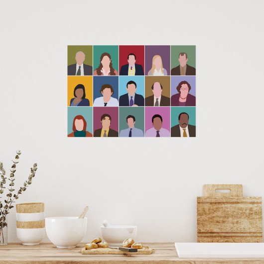 Poster Les visages du bureau (Cuisine)