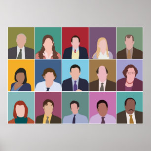 Poster Les visages du bureau