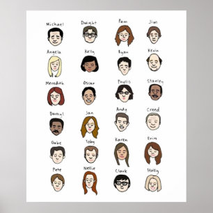 Poster Les visages du bureau
