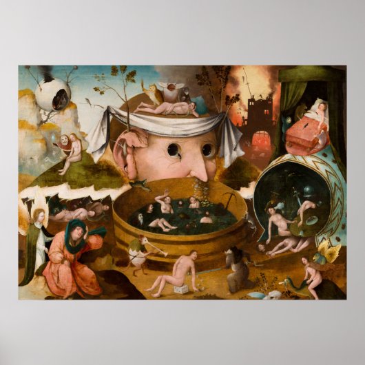 Poster Les Visions de Tondal, 1479 par Hieronymus Bosch (Devant)