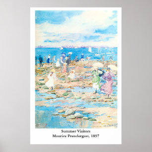 Poster Les visiteurs d'été de Maurice Prendergast