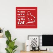 Poster Les visiteurs doivent être approuvés par le chat (Bureau à domicile)