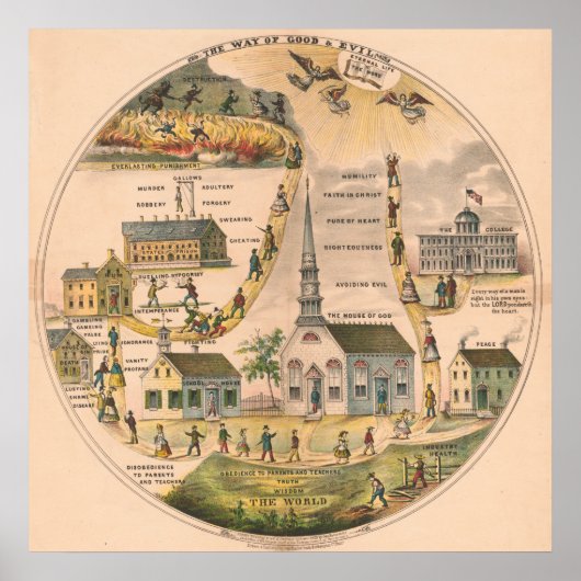 Poster "Les voies du bien et du mal" (Devant)