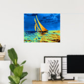 Poster Les voiles d'or de Schooner Ariel 1899 (Bureau à domicile)