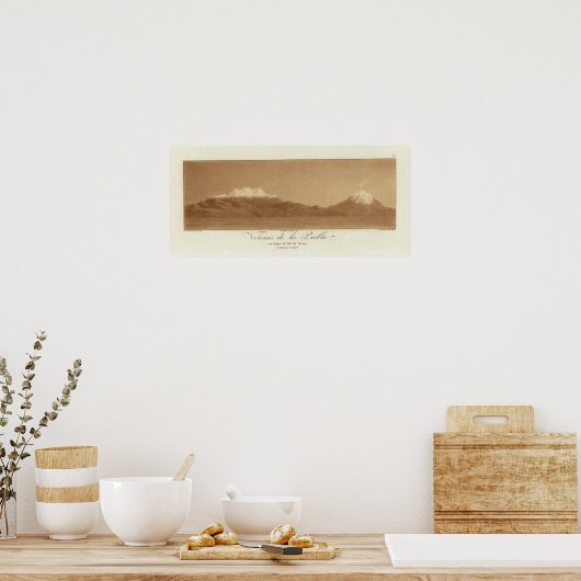 Poster Les volcans de Mexico (Cuisine)